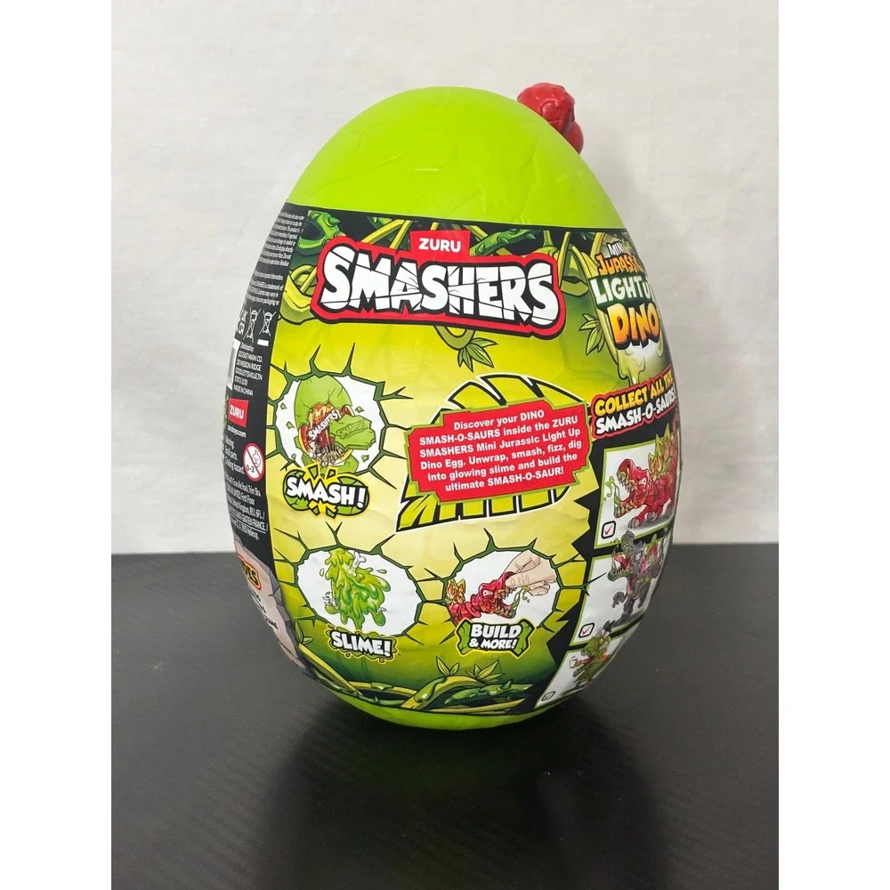 Zuru Smashers Mini Jurassic Lightup Dino Surprise Egg Series 4 Green 74107